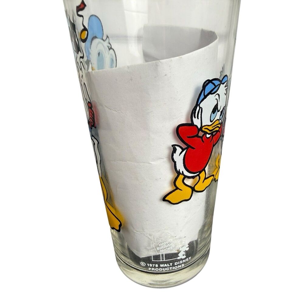 Vintage 1978 Donald Duck Pepsi Collector Series Glass Walt Disney 6” Clear - Picture 4 of 4